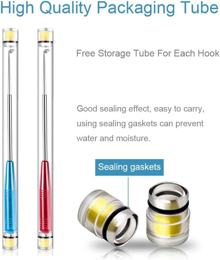 Zitehya Fish Hook Remover Tool, 4 Pack Fishing Hook Quick Removal Devices with Storage Tube, Security Hook Extractor Equipment, Fishing Gear Dehooker Tools for Adult - Image 5